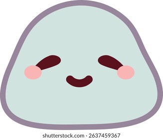 Calm and Cute Character with Peaceful Smile