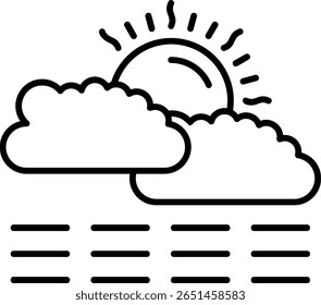 Calm day Filled Style Icon Design