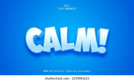 Calm editable text effect font