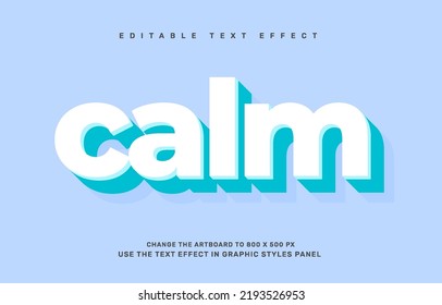 Calm editable text effect template