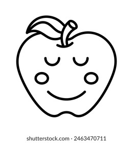 Calm face emoji icon, proud, cool expressions vector design