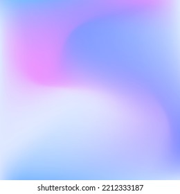 Calm Fluid Blue Pink Dynamic Tapete. Sky Lavender Light Violet unscharfer Farbverlauf-Hintergrund. Wasserflüssiges Curve Farbe Pastellfarben Schwirl Gradient Mesh. Wavy Sunrise Sunset Cold Indigo glatte Oberfläche.