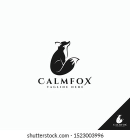 Calm Fox logo with silhouette style 