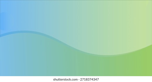 Calmo Gradiente Fundo Abstrato Azul A Verde Com Onda Curva Suave Para Design