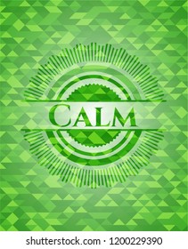 Calm green mosaic emblem