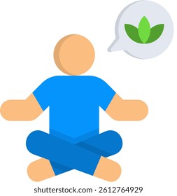 Calm Icon Flat Vector Illustration