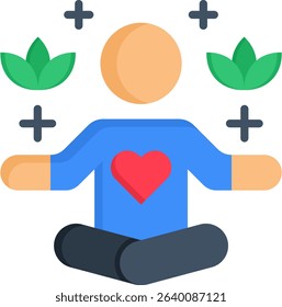 Calm Icon Flat Vector Illustration