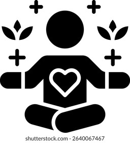 Calm Icon Glyph Vector Illustration