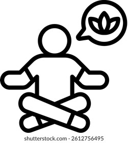 Calm Icon Outline Vector Illustration