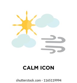 Calm icon vector isolated on white background, Calm transparent sign , weather symbols