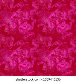 Calm intersecting purple stars on a pink background. Pattern to decorate any holiday and bright events.