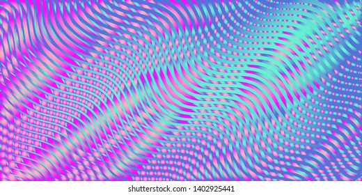 Calm linear abstract texture with Moire waves. Relaxing hypnotic background with wavy geometric colorful lines. Can be used as design of cover books, websites, accessories for phones, tablet, mobile.