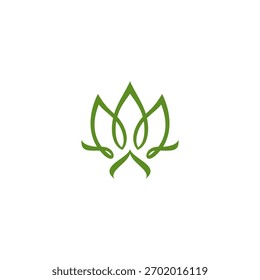Logotipo Calm Lotus. Adequado para paz, harmonia e equilíbrio estúdio. Moderno abstrato