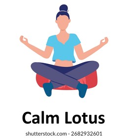 Calmo Lotus Vetor Ilustração Que pode facilmente editar ou modificar
