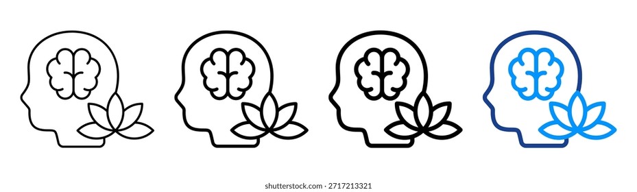 Calm Mind Ícone Conjunto de Coleção de Diferentes Tópicos