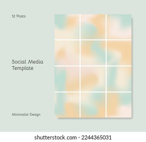 Calm and minimalist banner set with softly color gradient. Applicable for beauty and fashion banner promotion.