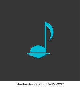 calm music logo, gives a strong and touching impression, it is suitable for modern types of music especially quiet music