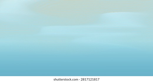 Calm ocean with clear blue sky and gentle clouds creates a tranquil scene perfect for nature and relaxation themes
