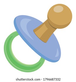 Icono de pacificador de calma. Caricatura del pacificador calmado icono vector para el diseño web aislado en fondo blanco