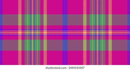 Patrón de calma sin fisuras, textura de Vector de fondo de ocupación. Tejido de cuadros tartán de Navidad en color rosa y verde.