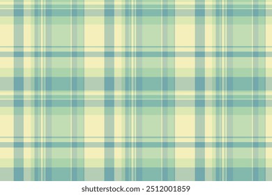 Calm pattern textile texture, place tartan seamless fabric. 40s vector plaid background check in light and pastel colors.