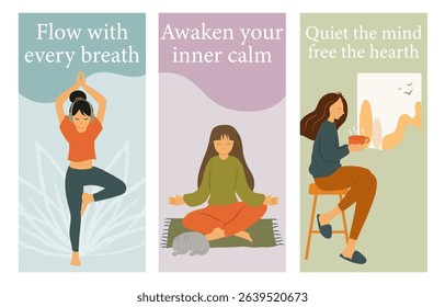 Calm and Relaxation vertical banners