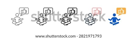 Calm Response different style icons set vector illustration.