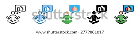 Calm Response multiple style icons set design vector illustration.