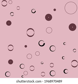 Calm Retro Bagel Pink Elegant Circles Modern Design. Black Bordo Round Vector Background. Classical Purple Curves Pastel Minimal Ornamental Fabrics. Light Donut Oval Dark Modern Style Background.