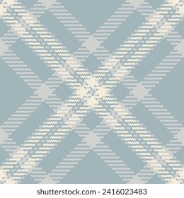 Calm seamless texture vector, row textile check plaid. Folk background tartan pattern fabric in pastel and light gray colors.