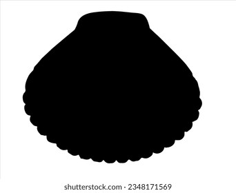 Calm shell silhouette vector art