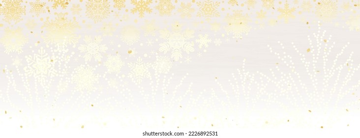 Ilustración de fondo de invierno con un patrón de copo de nieve brillante