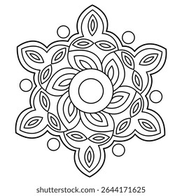 Calm Spirals Across the Flower Grid coloring book page