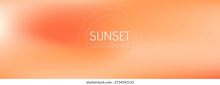A calm sunset gradation in bright orange colors with example text.