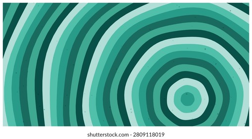 Calm teal and green concentric circle background inspired by ocean ripples. This refreshing vector art creates a soothing atmosphere for your projects.