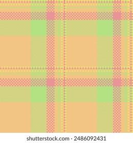 Calm textile pattern check, silk vector tartan seamless. Model texture fabric plaid background in amber and green colors palette.