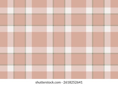 Calm textile vector tartan, track fabric seamless background. Party pattern plaid check texture in light and white colors palette.