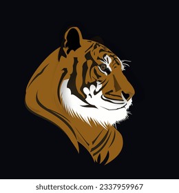 Calm Tiger's head vector design