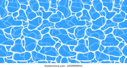 Calm turquoise ripples in a seamless repeat pattern  of water texture.