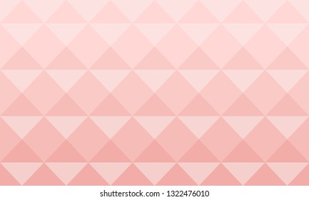 Calm vector background. Gradient of coral color triangles in 2019. Coral geometric shapes.
