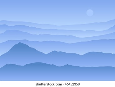 calm vector landscape