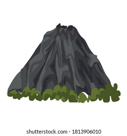 Calm volcano icon. Cartoon of calm volcano vector icon for web design isolated on white background