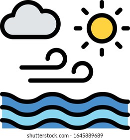 Calma - Juego de iconos de clima. Ilustración vectorial de alto nivel de calidad para el sitio web y la aplicación móvil.