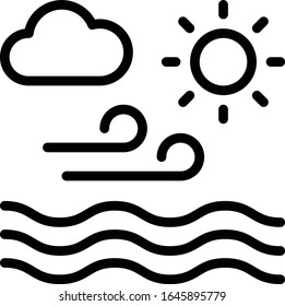 Calm - Weather icon set. High quality outline vector illustration for website and mobile application.
