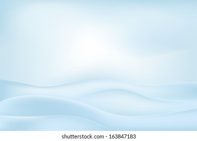 calm winter outdoors with snowy hills vector illustration