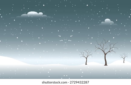 Fondo de Fondo de pantalla de invierno tranquilo con tonos de nieve suave y sentimiento de temporada acogedor. Perfecto para diseños navideños, pantallas digitales, presentaciones y diseños tranquilos de temática invernal.