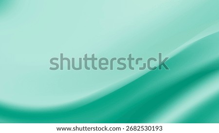 A calming abstract background with a smooth and tranquil mint green flow. 