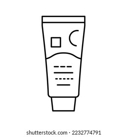 calming cream line icon vector. calming cream sign. isolated contour symbol black illustration