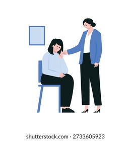 Calming A Distressed Vector illustration. EPS 10 file			