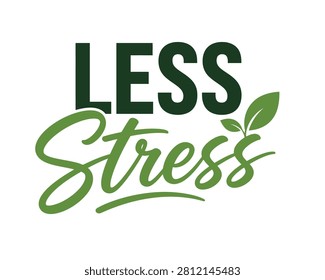 Calming green typography and leaf accents spelling 